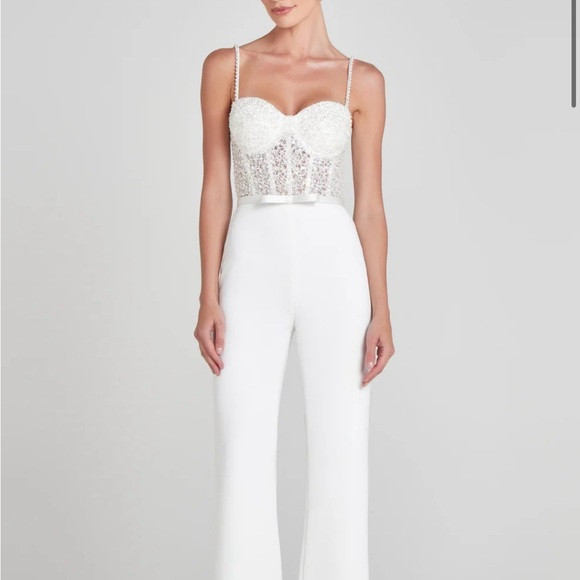 Nadine Merabi White Corset Jumpsuit | Poshmark