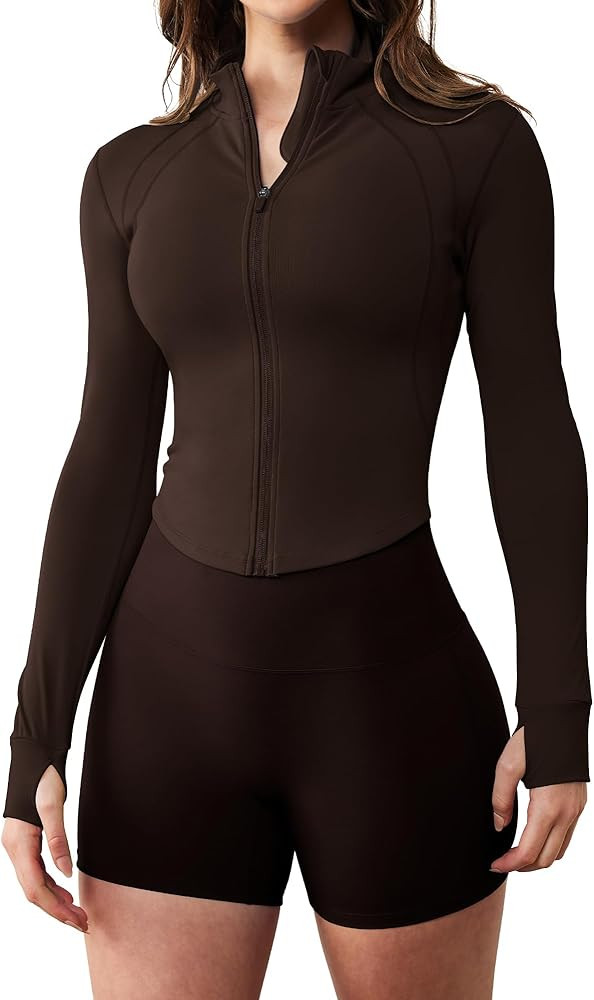 GYM RAINBOW Womens Zip Up Athletic Jacket Lightweight Contour Fit Gym Fitness Workout Jackets wit... | Amazon (US)