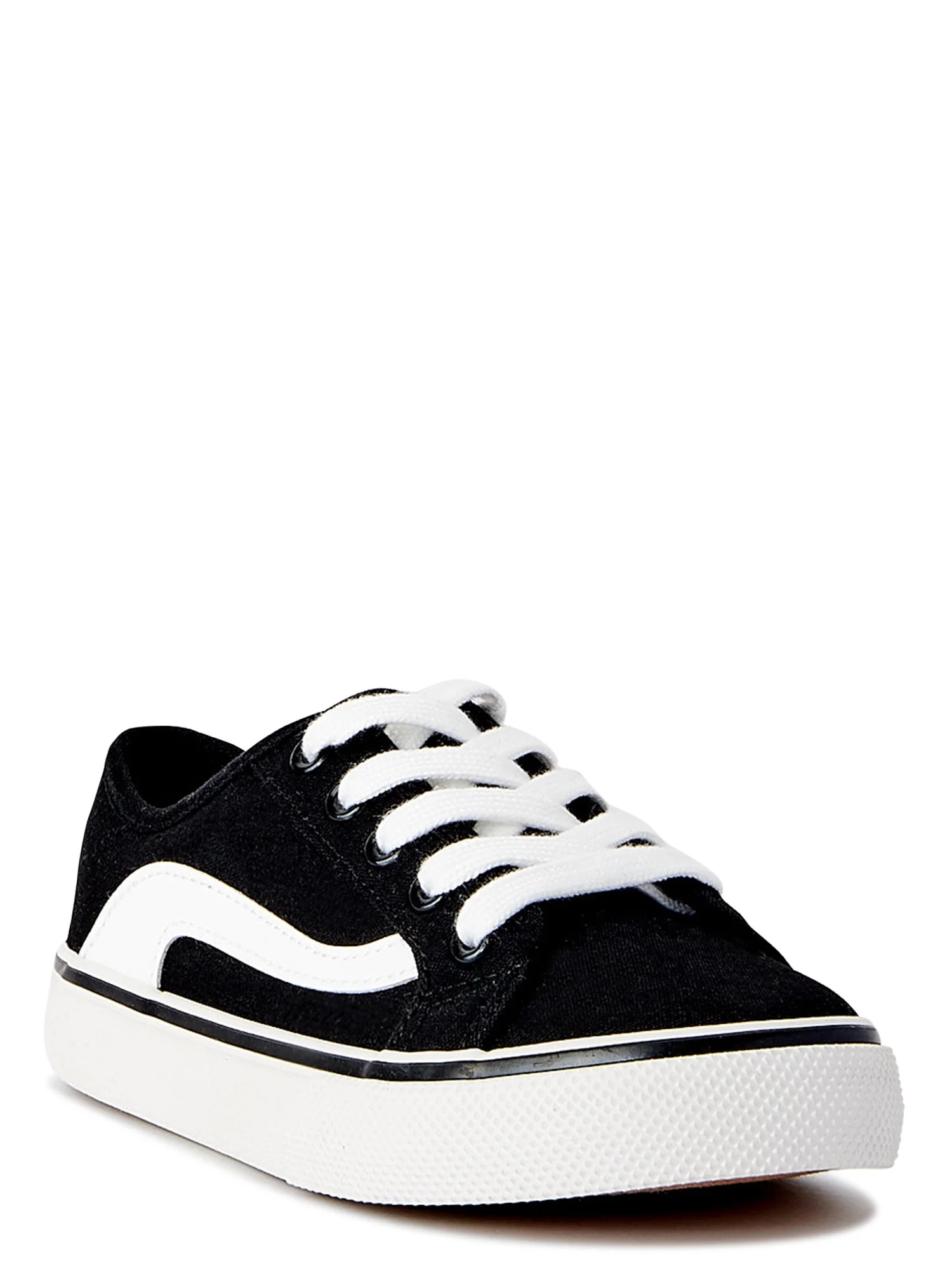 Wonder Nation Little Girl & Big Girl Casual Canvas Sneaker, Sizes 13-6 | Walmart (US)