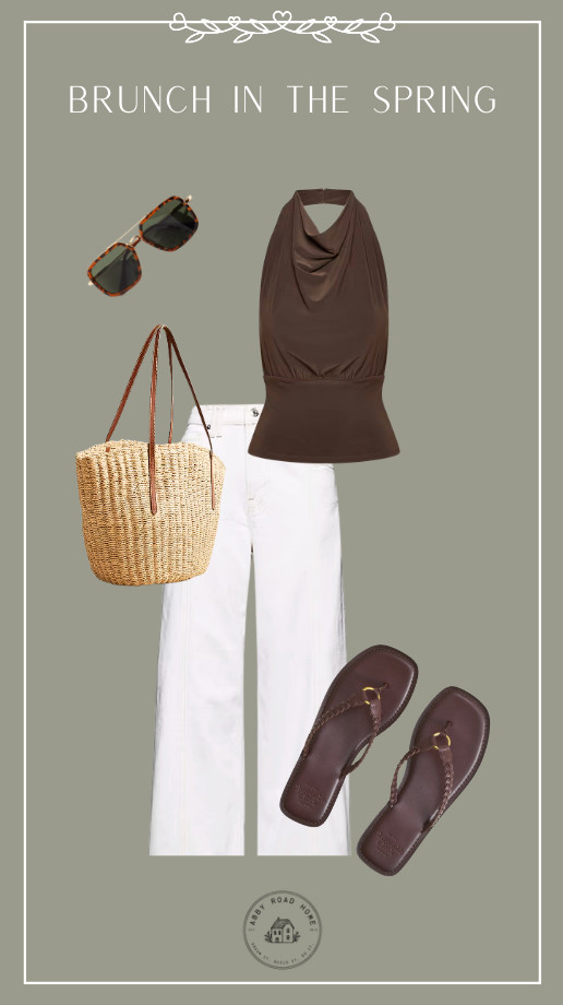 Effortless, elevated, and just the right amount of chic 🤎
This is your sign to wear brown + white for spring brunch—clean, minimal, and quietly luxe. The woven tote + gold details pull everything together for that “I didn’t try but still look put together” vibe.

#ltkstyle #ltkseasonal #ltkunder100 #springoutfit #brunchoutfit #springstyle #neutralstyle #capsulewardrobe #minimalstyle #everydaystyle #outfitinspo #springfashion #chicstyle #coastalgrandmother #effortlessstyle 

 