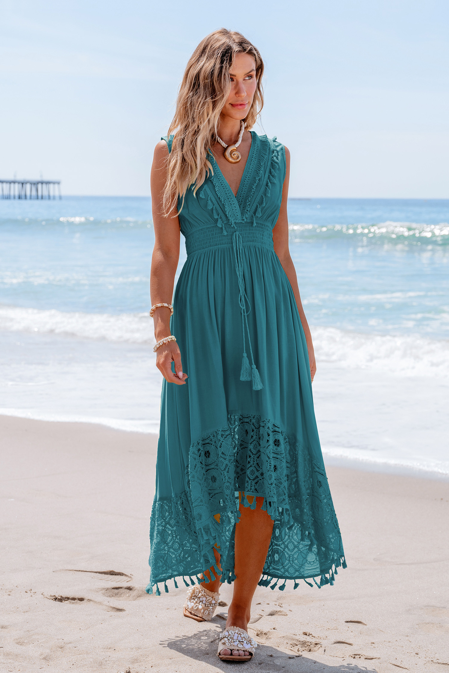 Boho Dreamer Blue Midi Dress | Cupshe US