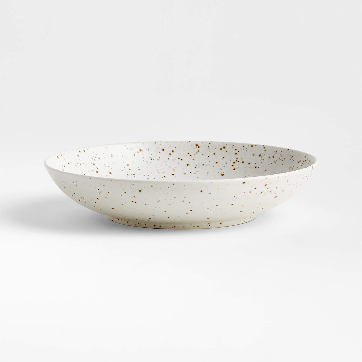 Craft 10" Speckled White Bowl Plate + Reviews | Crate & Barrel | Crate & Barrel