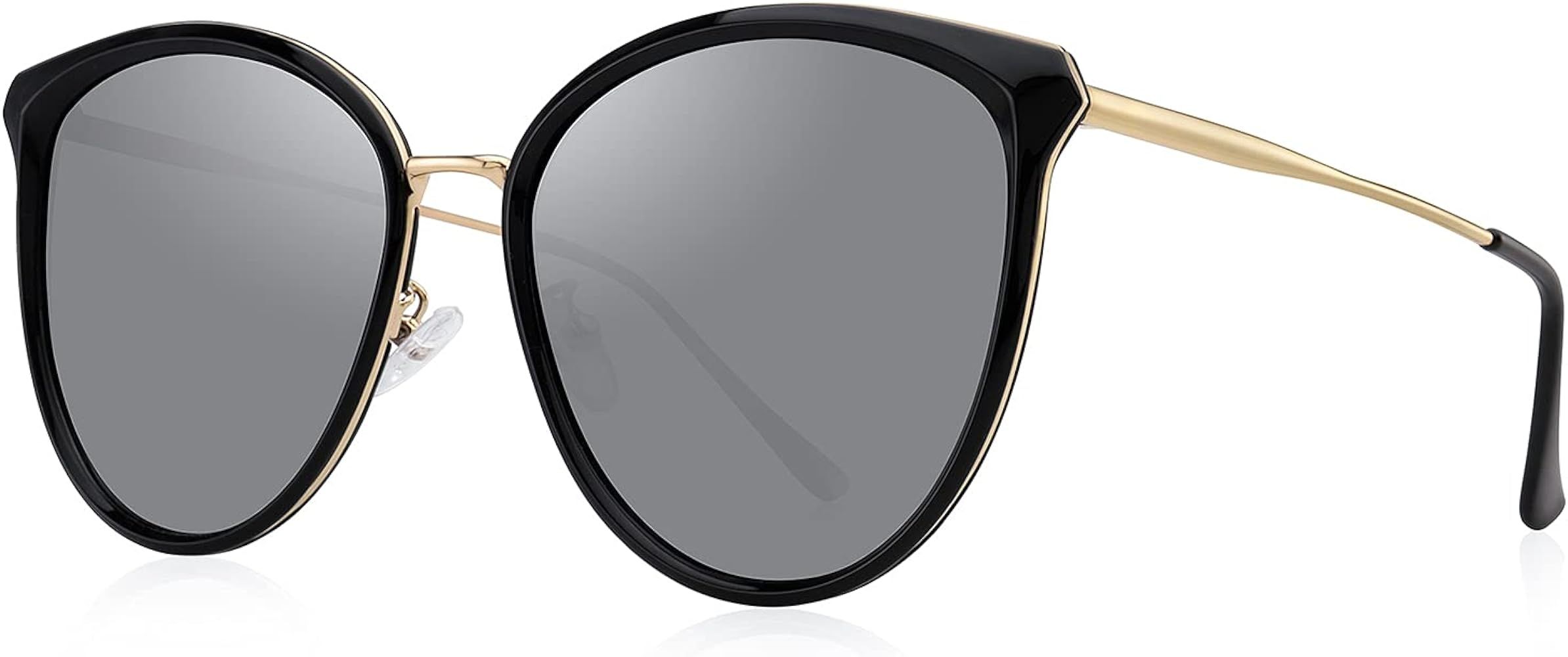 OLIEYE Vintage Polarized Cat eye sunglasses for Women Classic Oversized Cateye Sunglasses | Amazon (US)
