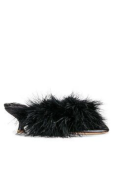 Pom Kitten Heel Mules With Feathers
                    
                    Sleeper | Revolve Clothing (Global)