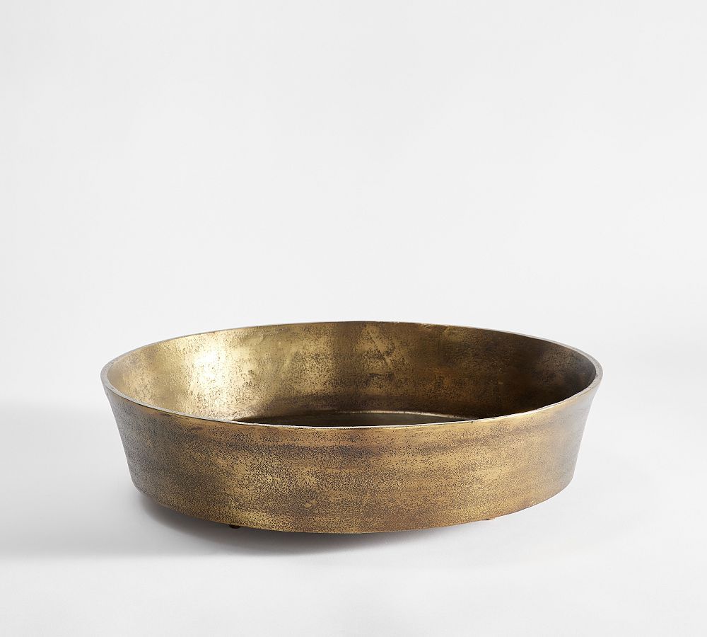 Antiqued Metal Decorative Bowl | Pottery Barn (US)