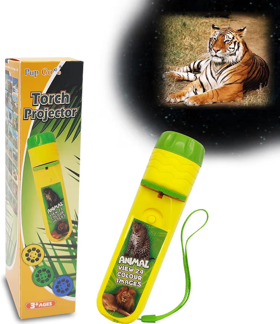Animal Projector Flashlight for Kids Ages 3+, 3 Discs 24 Images, Safari Animal Toys for Boys & Girls, Kid Wildlife Animals Night Light Projectort, Learning Animals Gifts for Toddler Children | Amazon (US)