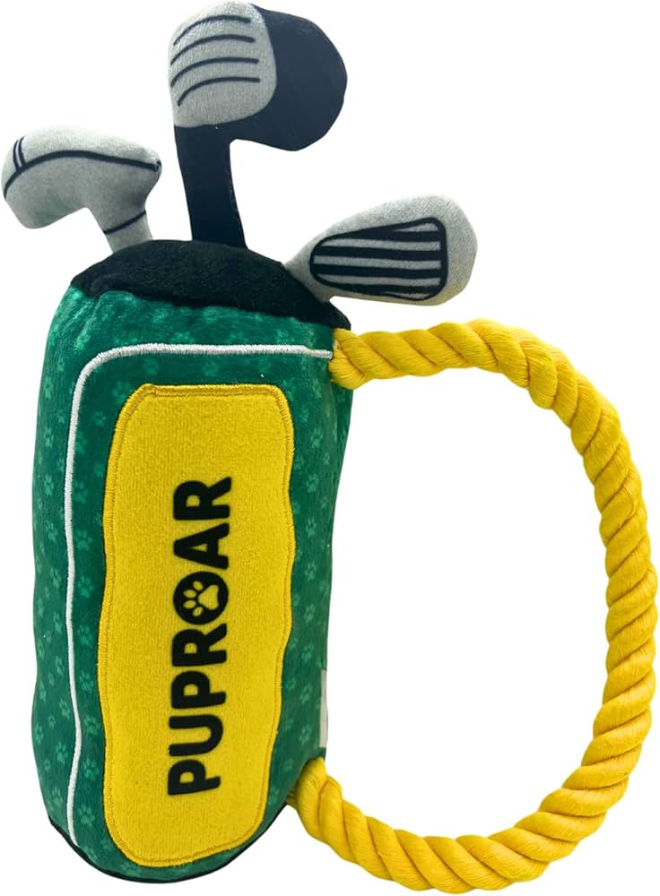 Golf Dog Toy – Funny Dog Toys with Squeaker, Crinkle & Rope, Plush Cute Easter Gift & Fun Birth... | Amazon (US)