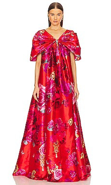 Camilla Bow Maxi Dress in Italian Rosa from Revolve.com | Revolve Clothing (Global)