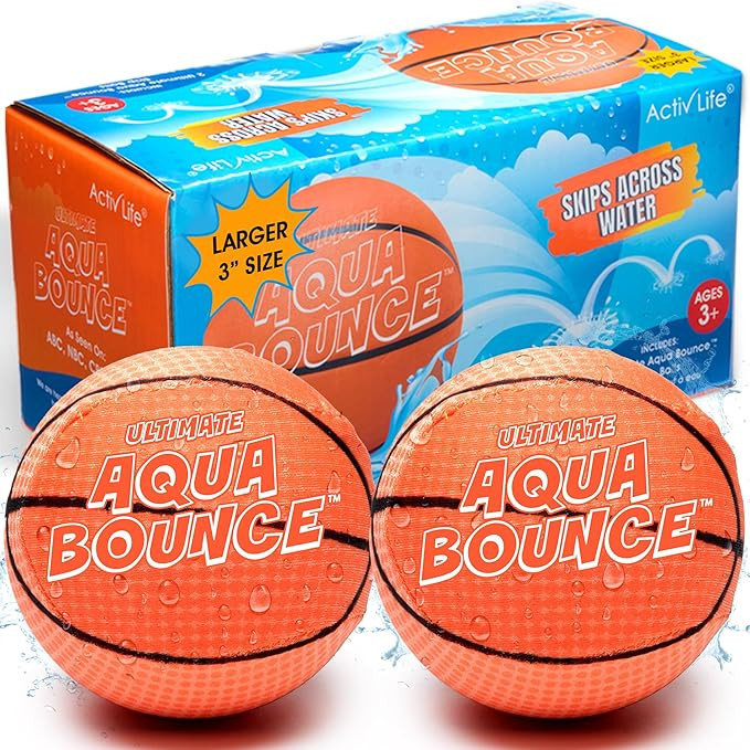 Activ Life The Ultimate Larger 3” Size Skip Balls - Water Bouncing Ball, Beach Toys for Friends... | Amazon (US)