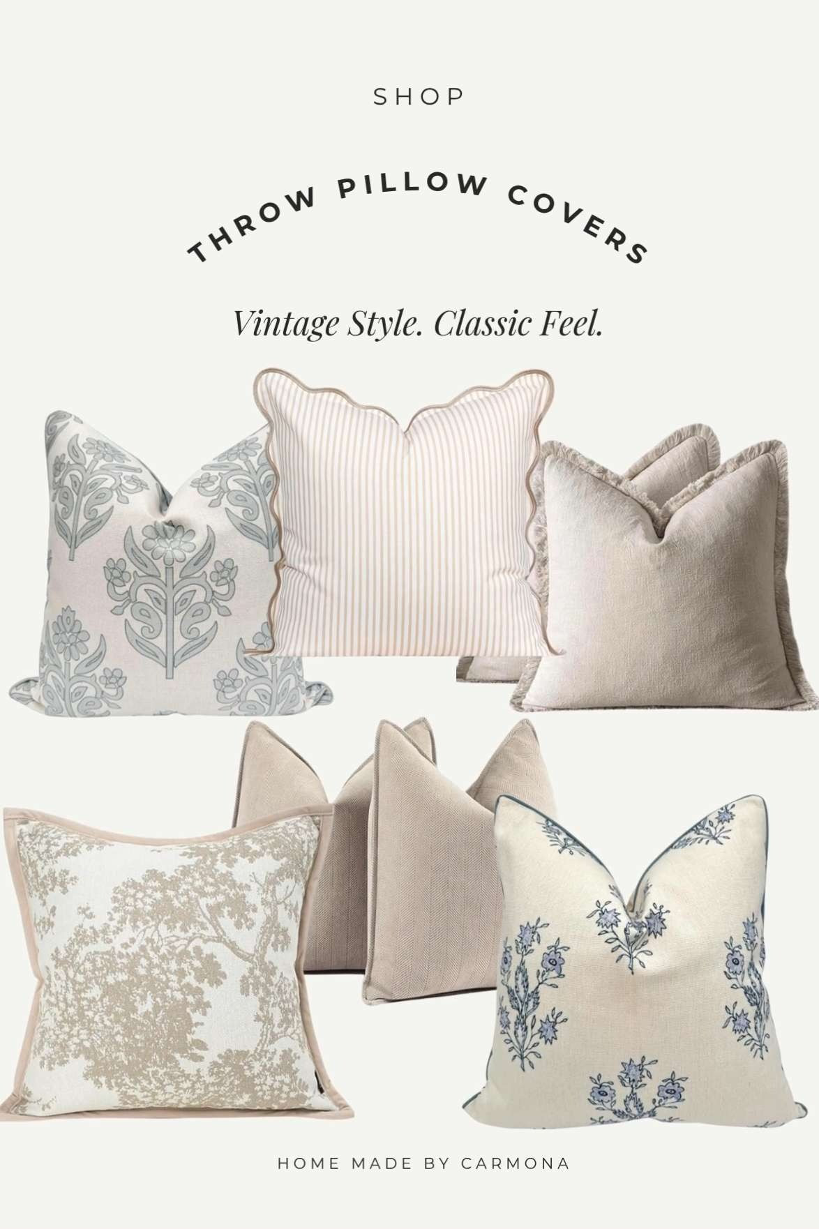 Vintage style decorative throw pillow covers for the home 

 #LTKHome