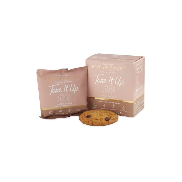 Tone It Up Plant Based Protein Cookies, Chocolate Chip, 10g Protein, 4 Count | Walmart (US)