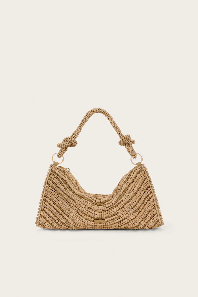 HERA NANO SHOULDER BAG - NATURAL WOOD BEAD MULTI | Cult Gaia - US