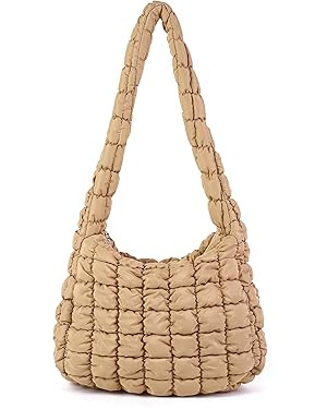 Rejolly Puffer Quilted Shoulder Bag for Women Puffy Bubble Tote Bag Lightweight Nylon Handbag Pad... | Amazon (US)