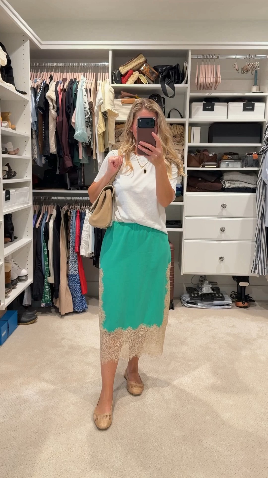 Some of my favorite outfits are the ones that don’t try too hard.

A crisp white tee, a satin skirt, comfortable flats, and a bag that goes with everything. Easy enough for a day of shopping, polished enough for lunch, and proof that a few well-chosen pieces can take you almost anywhere.

That’s the beauty of building a wardrobe around versatility instead of trends. 🤍 Everything is linked in my LTK.

#LTKootd #LTKPetite #LTKgrwm
