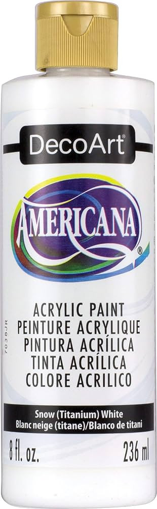 DecoArt DAO1-9 DA01-9 Americana Acrylics, 8-Ounce, Snow, Titanium White | Amazon (US)