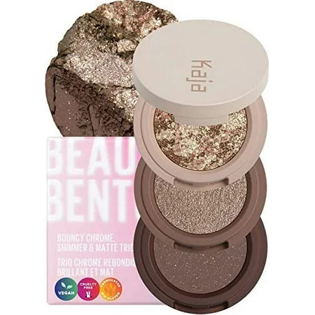 KAJA Beauty Bento Collection .. | Mosaic chrome + .. Shimmer + Matte | .. 19 Forest Night - .. Khaki Brown | 2019 .. Best of Beauty Award .. in Glitter-Pressed Category | Walmart (US)