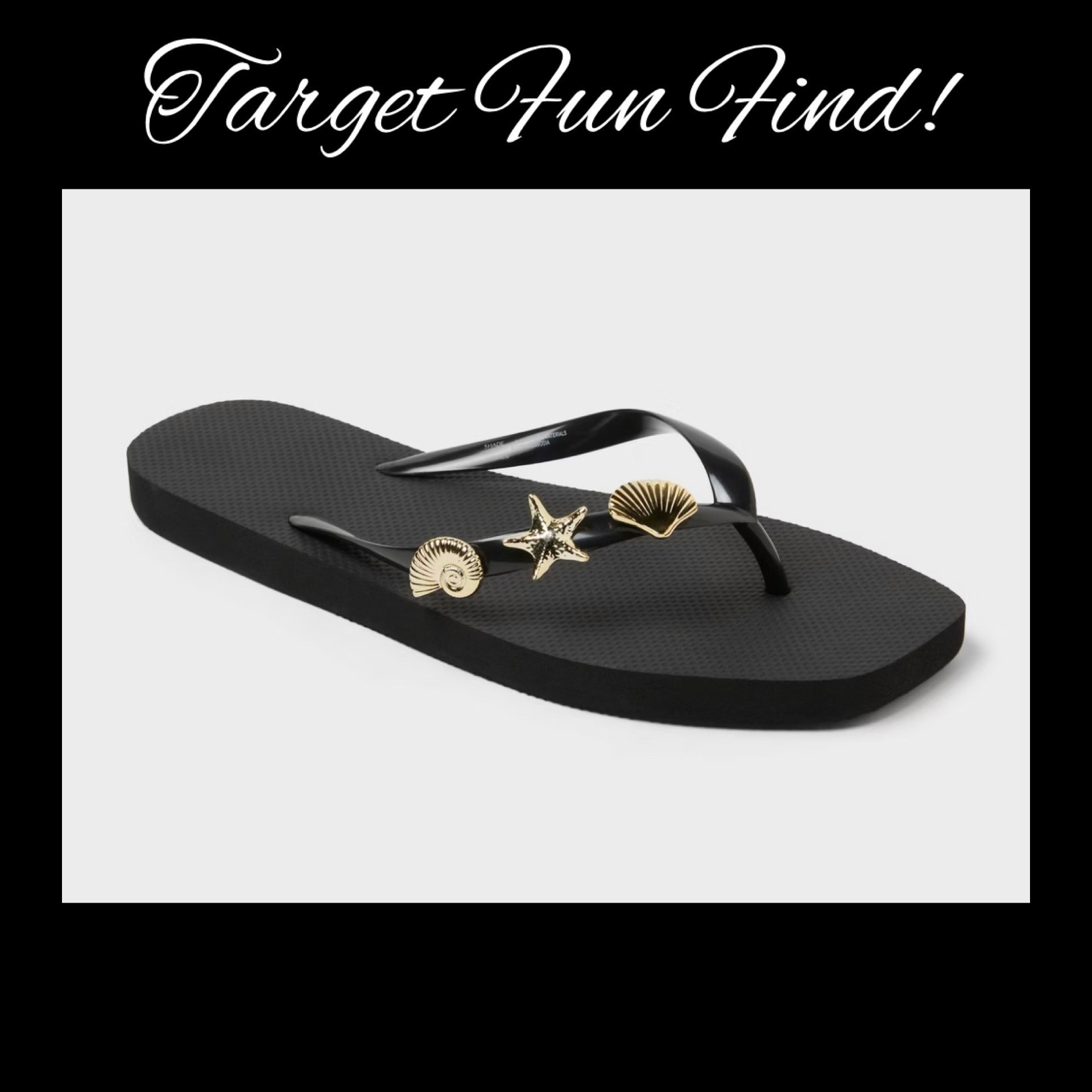 Target’s Luz Sandals have been so popular since launching, and they’re on sale for under $10 today! Such a fun, fresh take on a classic flip flop. These shell detailing really pops against the black sandals! 🐚

#LTKSaleAlert #LTKSeasonal #LTKActive