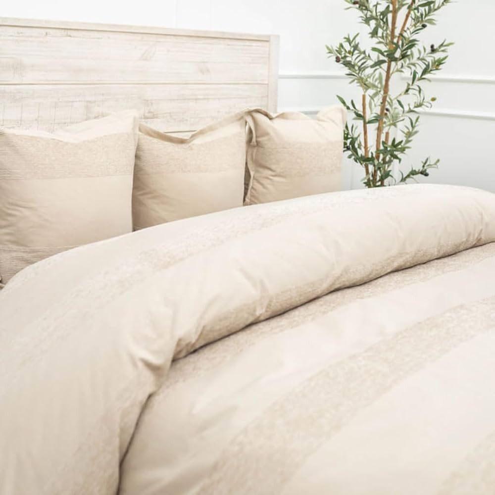 Beddy's One Piece Zippered Closure Tan Duvet Cover Bedding, Easy Zip Closure Cotton Bedding Mattr... | Amazon (US)