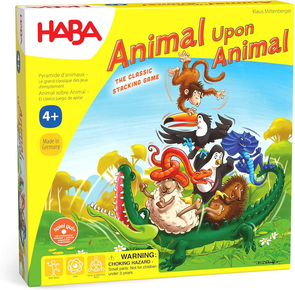 HABA Animal Upon Animal - Classic Wooden Stacking Game Fun for The Whole Family (Made in Germany) | Amazon (US)