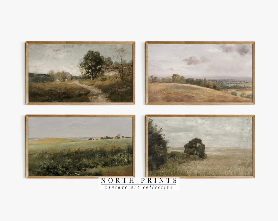 Samsung Frame TV Art SET | Vintage Summer Landscape Paintings DIGITAL Download #TVS8 | Etsy (US)