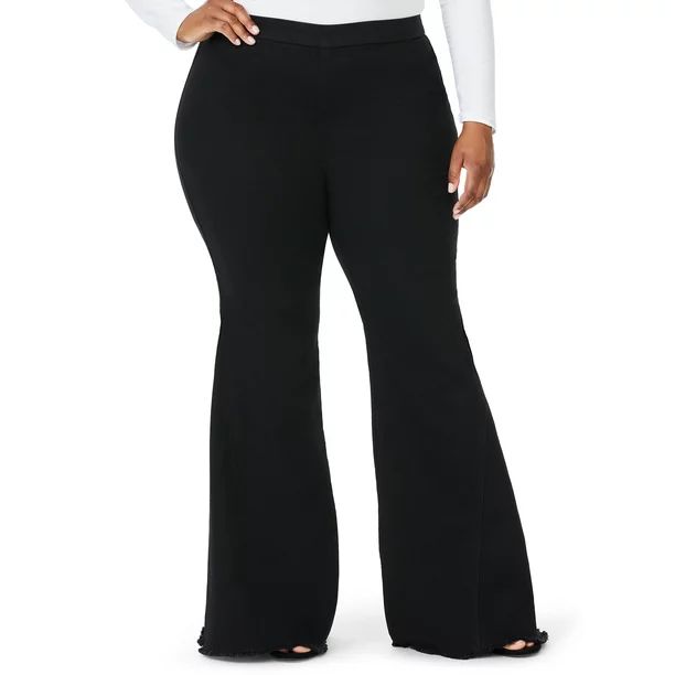 Sofia Jeans by Sofia Vergara Plus Size Melisa High-Rise Super Flare Pull-On Jeans - Walmart.com | Walmart (US)
