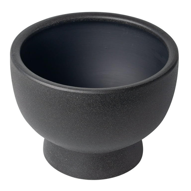 Better Homes & Gardens Pottery 8" Chad Ceramic Planter, Black - Walmart.com | Walmart (US)
