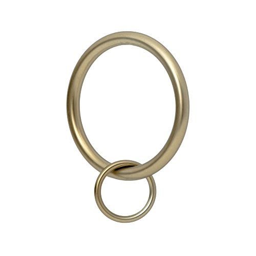 Ivilon Drapery Eyelet Curtain Rings - 1.7" Ring Loop for Hook Pins, Set of 14 - Warm Gold | Amazon (US)