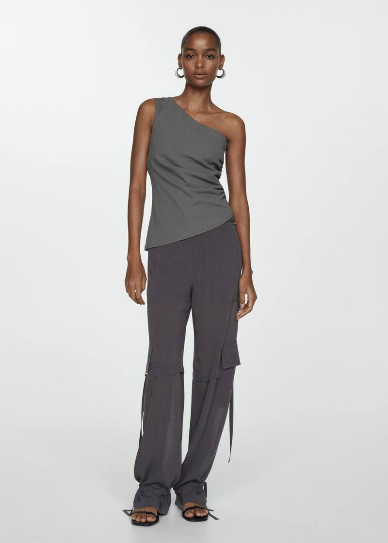 Cargo pants with metallic details -  Women | Mango USA | MANGO (US)