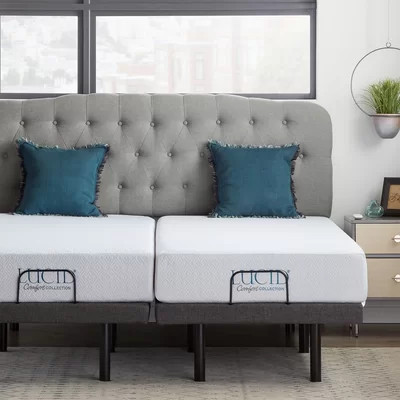 Lucid Comfort Adjustable Bed with 10" Memory Foam Mattress | Wayfair North America