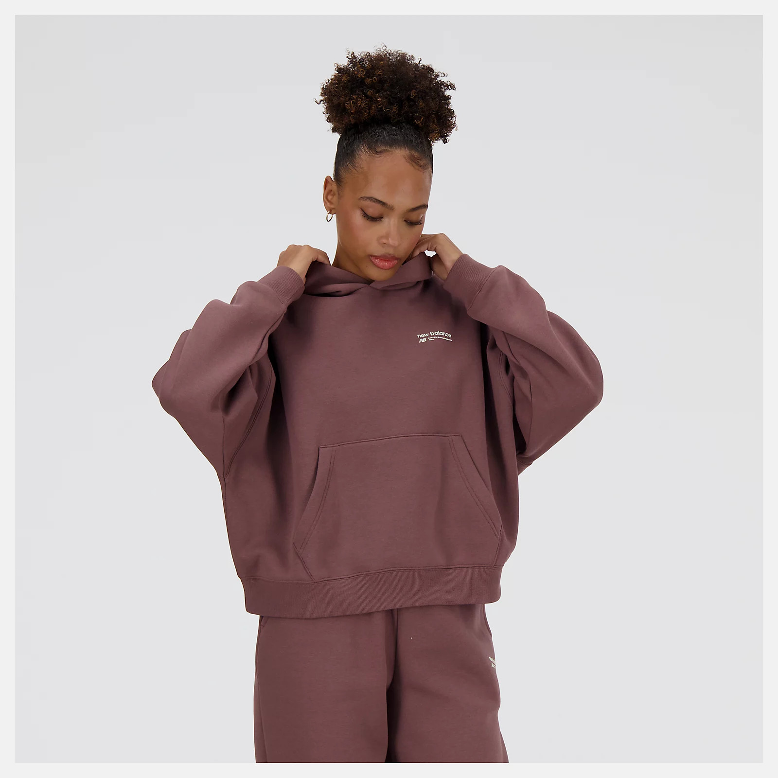 Linear Heritage Brushed Back Fleece Hoodie | New Balance Athletics, Inc.