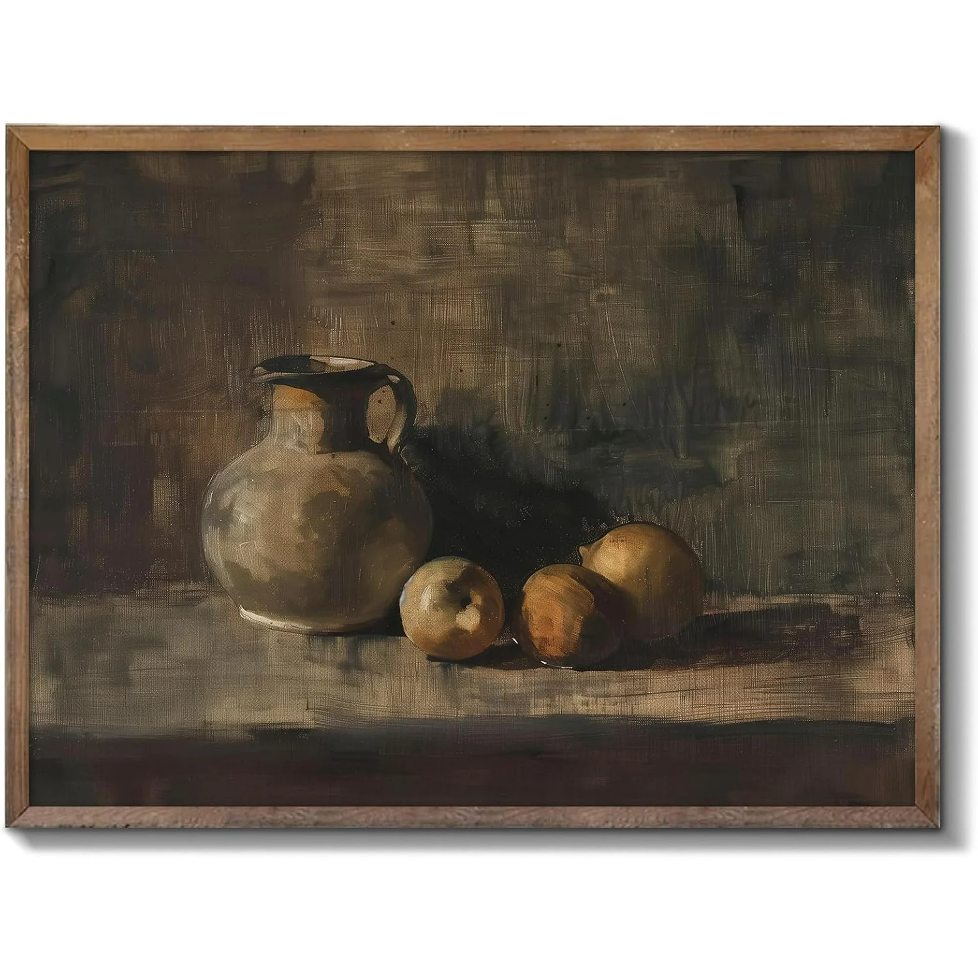 Farmhouse Still Life Picture Living Room - Rustic Vintage Decor for Bedroom - Peach Fruit Dining ... | Walmart (US)