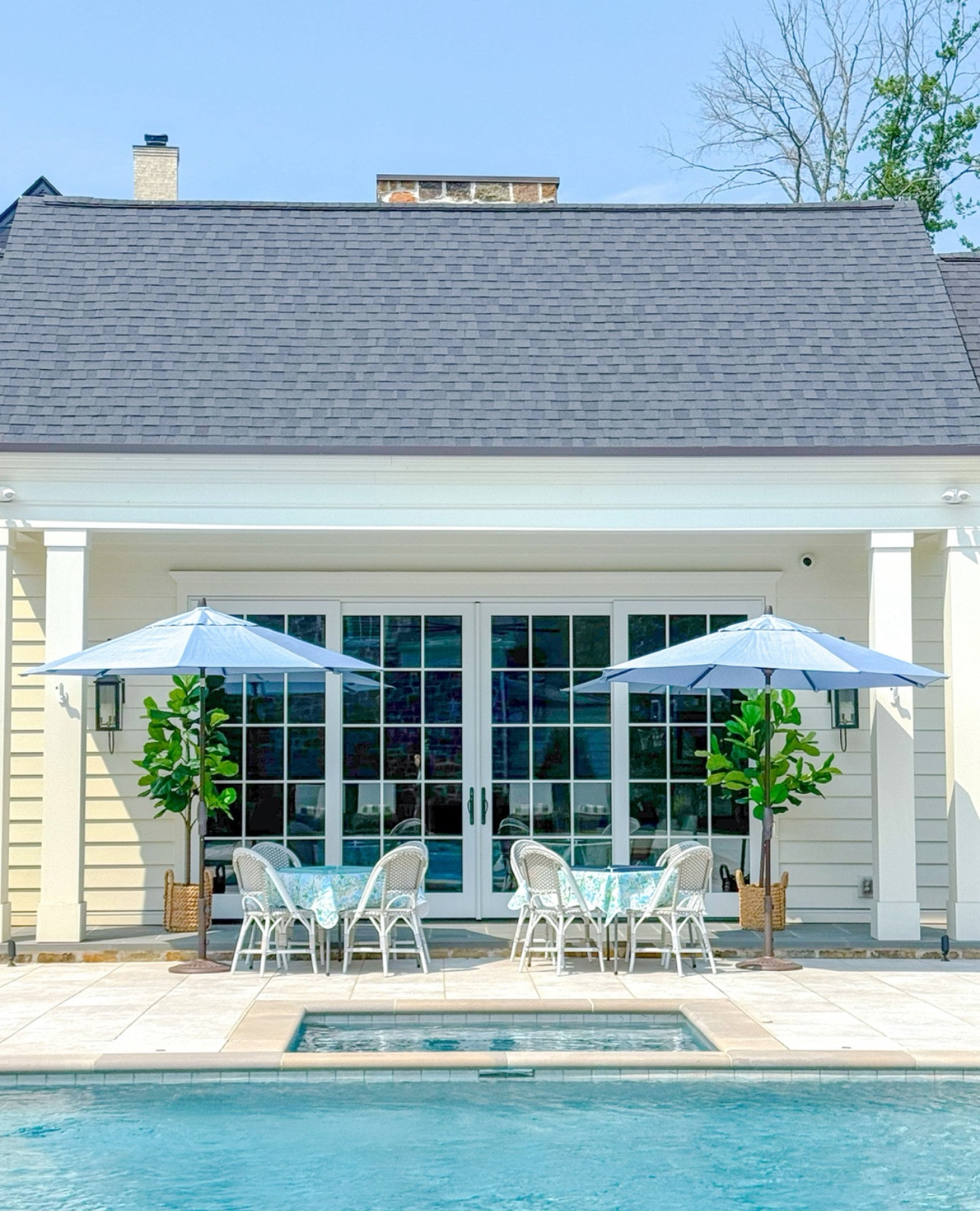 The color blue makes even the hottest summer day feel cooler! Playing mahjong under umbrellas by the pool made for a delightful afternoon — even on a warm summer day!

#LTKSummerEdit #LTKPetite #LTKHome