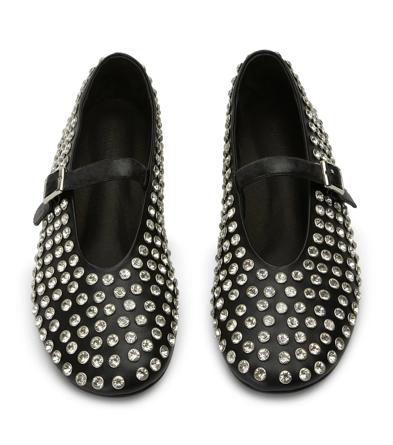 Mateo Black Nappa Flats | Tony Bianco US