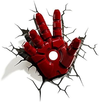 3DLightFX 816733840598 Marvel Avengers Iron Man Hand 3D Deco Light,Red | Amazon (US)