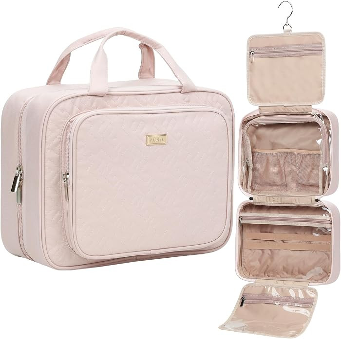 NISHEL Travel Toiletry Bag for Women, Makeup Essentials Organizer, Hanging Case for Accessories, ... | Amazon (US)