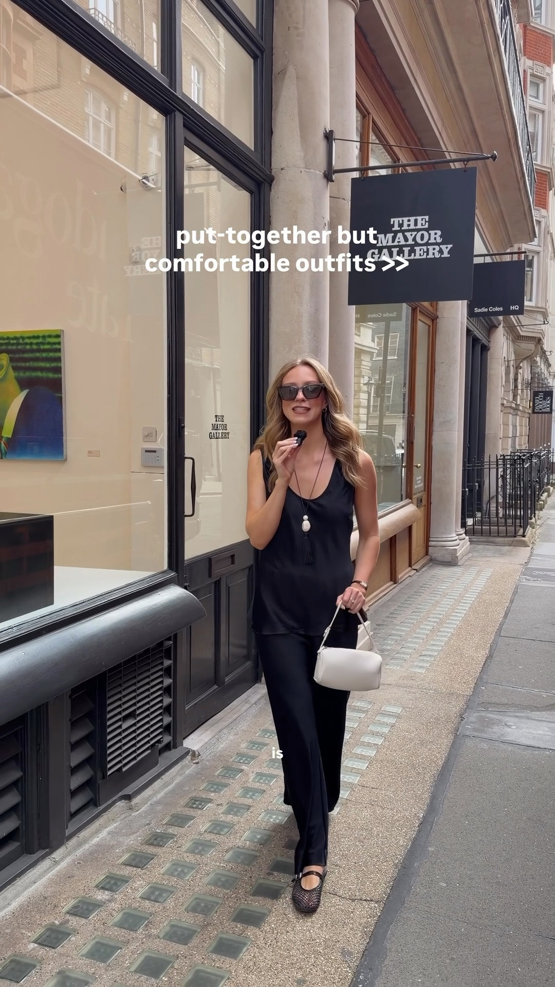 Silk trousers, comfy outfit, travel outfit, silk camo, satin cami top, satin trousers, mesh ballet flats, minimal outfits, summer outfit

#LTKuk #LTKsummer #LTKstyletip
