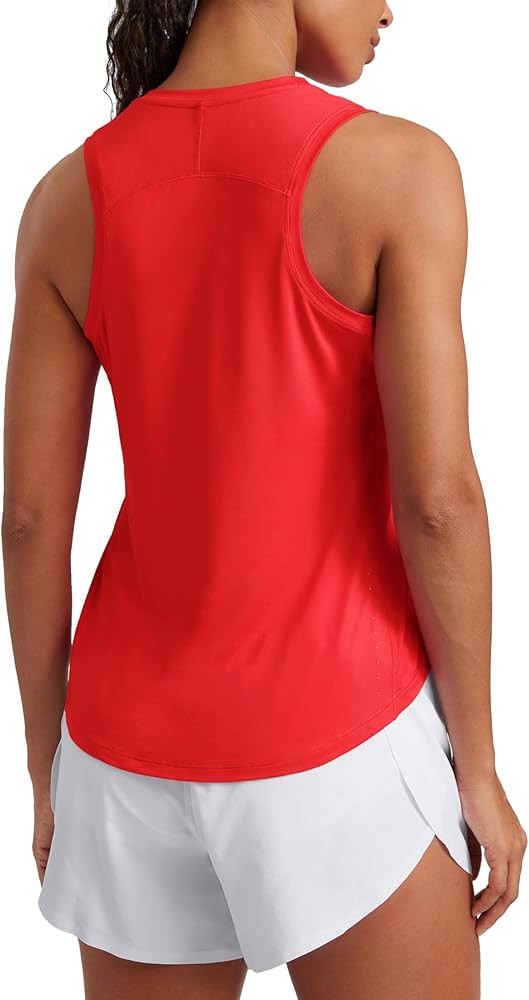 CRZ YOGA Lightweight Racerback Tank Tops for Women High Neck Workout Athletic Running Sleeveless ... | Amazon (US)