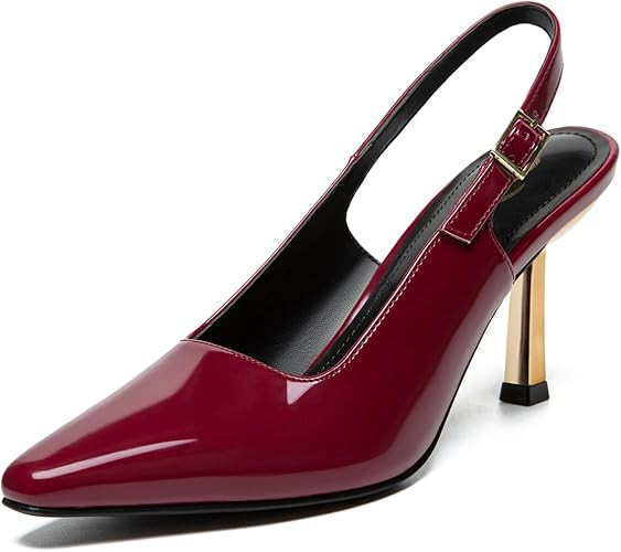 Athlefit Women's High Stiletto Slingback Heels Elegant Closed Square Toe Dress Pumps Shoes for Br... | Amazon (US)