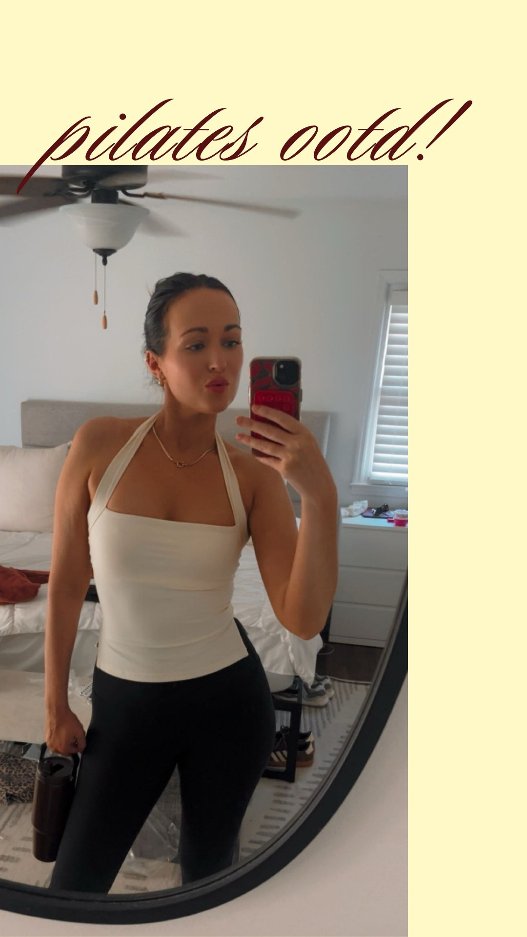 first time wearing this halter and i’m obsesseddddd. it’s buttery soft and so flattering (for the girls too) comes in so many cute colors! wearing a small- could have gone with an xs. 

#LTKFindsUnder50 #LTKActive #LTKSummerEdit