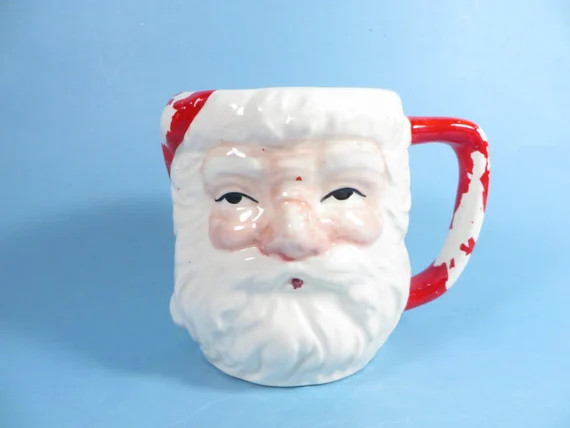 Vintage Santa Claus Face Mug  Santa Claus Face Mug | Etsy | Etsy (US)