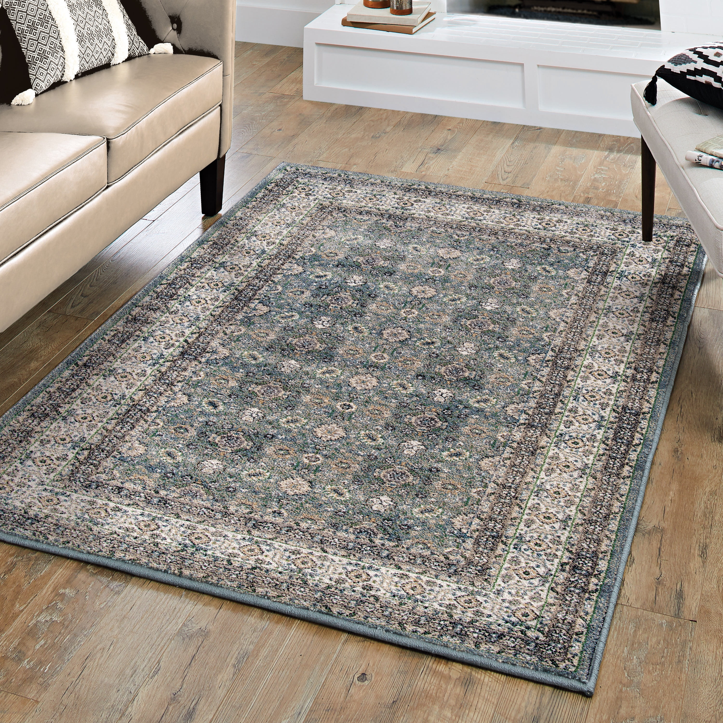 My Texas House Austin Area Rug, Blue, 5'3" x 7'6" - Walmart.com | Walmart (US)