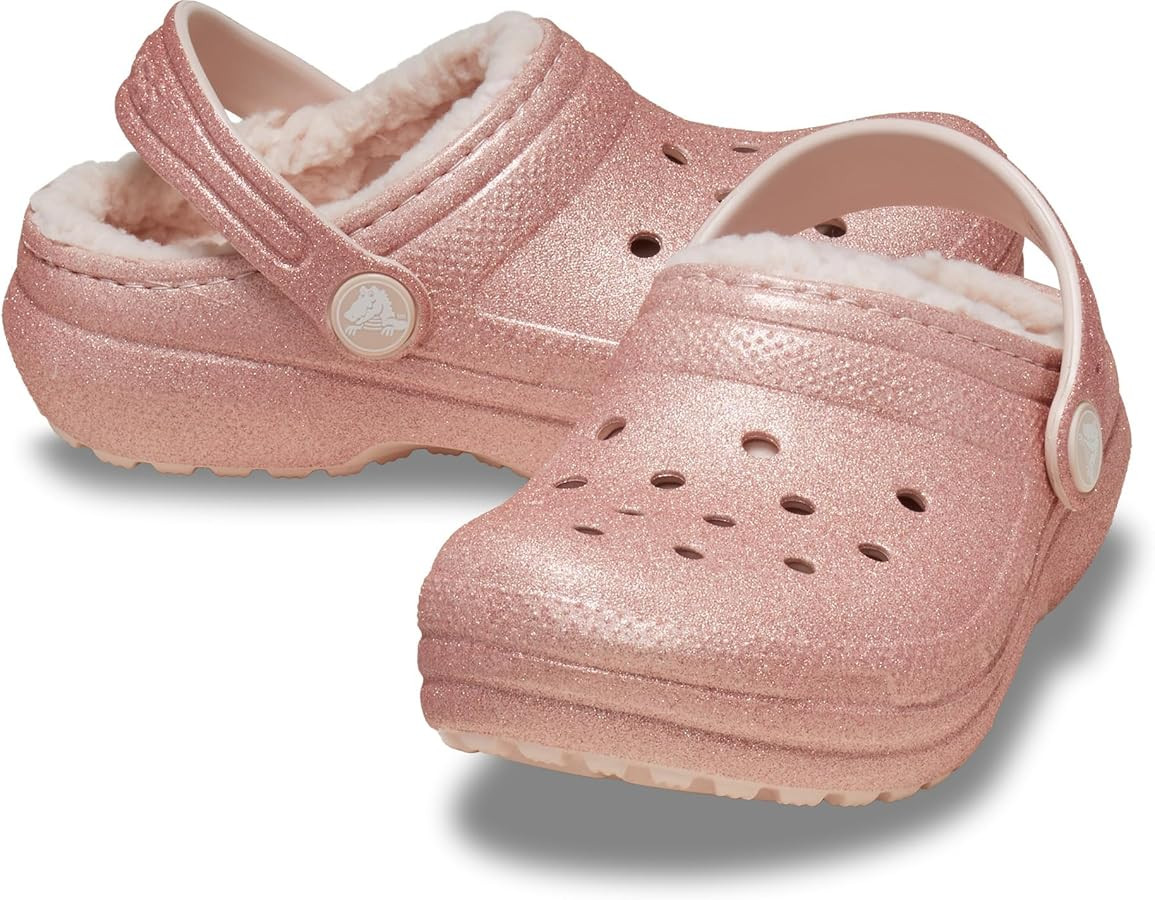 Crocs Kid's Classic Lined Glitter Clog | Amazon (US)