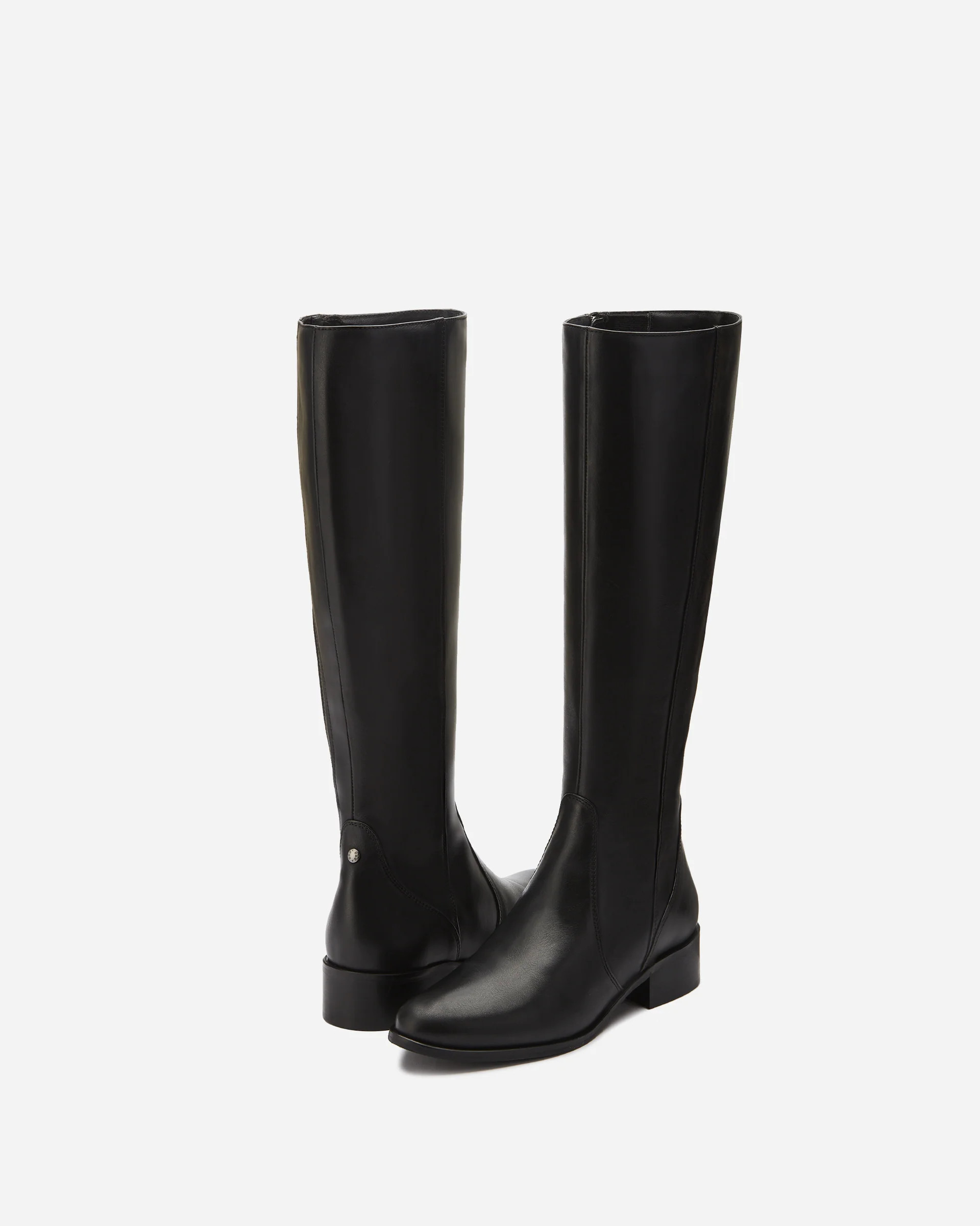 Haltham Tall Knee High Black Leather Boots | DuoBoots | DuoBoots