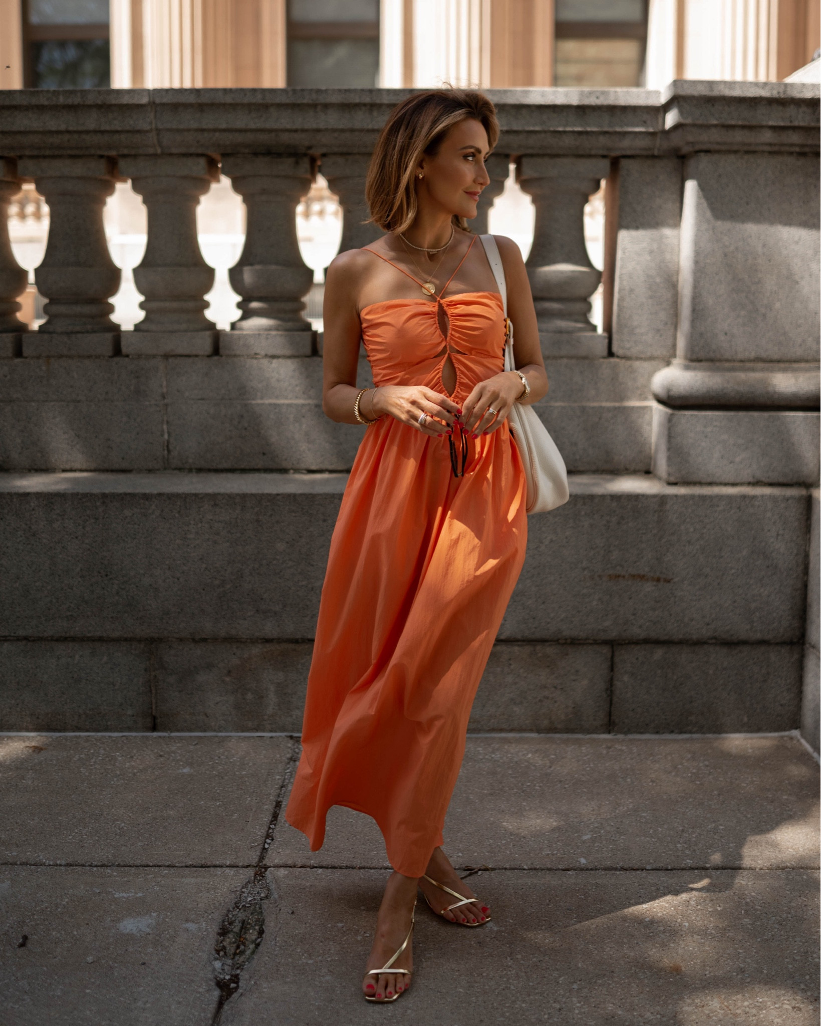 Show stopper! This material is a bit different, nylon! I was super skeptical but ended up LOVING the dress! Size XS 
@nordstrom #nordstrompartner #ad 

#LTKStyleTip #LTKTravel #LTKParties