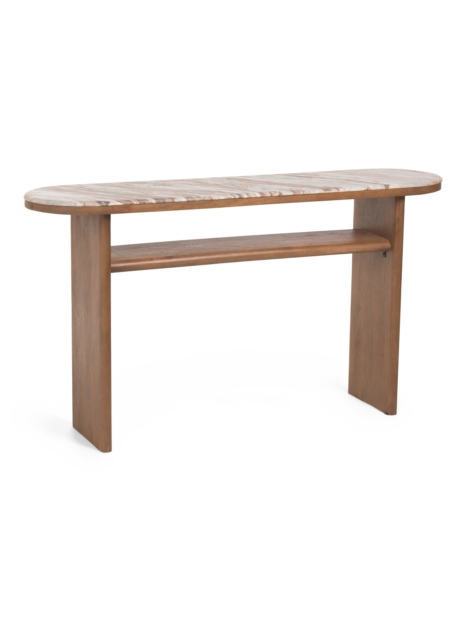 54x14x30.5 Marble Top Solid Wood Console Table | TJ Maxx