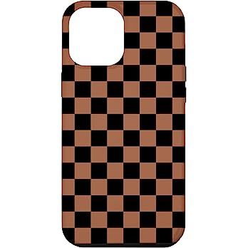 iPhone 12 Pro Max Brown And Black Checker Phone Case Checkers Checkered Gift Case | Amazon (US)