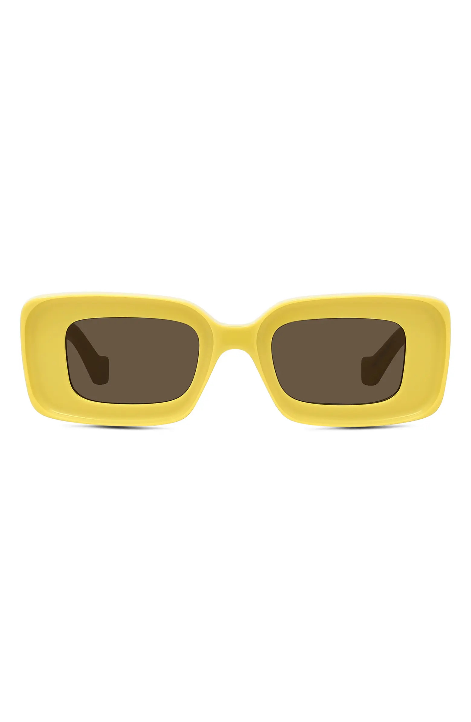 Chunky Anagram 46mm Rectangular Sunglasses | Nordstrom