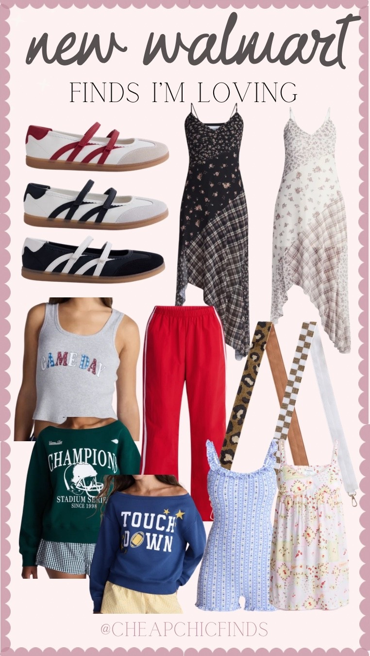 New Walmart finds I’m loving!! New Walmart fall 2026 finds! I’m LOVING the scalloped Mary Jane sneakers! They fit tts for me! I also had to get the checker print bag strap! It’s the perfect length! 

#walmartfinds #newwalmart