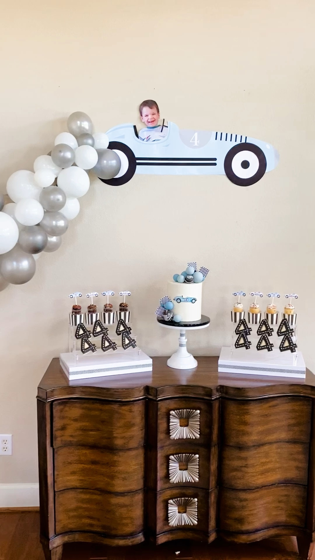 Vroom, vroom! Here’s how we decorated our dessert table for my sons race car party. How darn cute is the blue race car with his face in it?!? 

Kids party, dessert table, race car, diy party decorations 

#LTKfamily #LTKparties #LTKkids