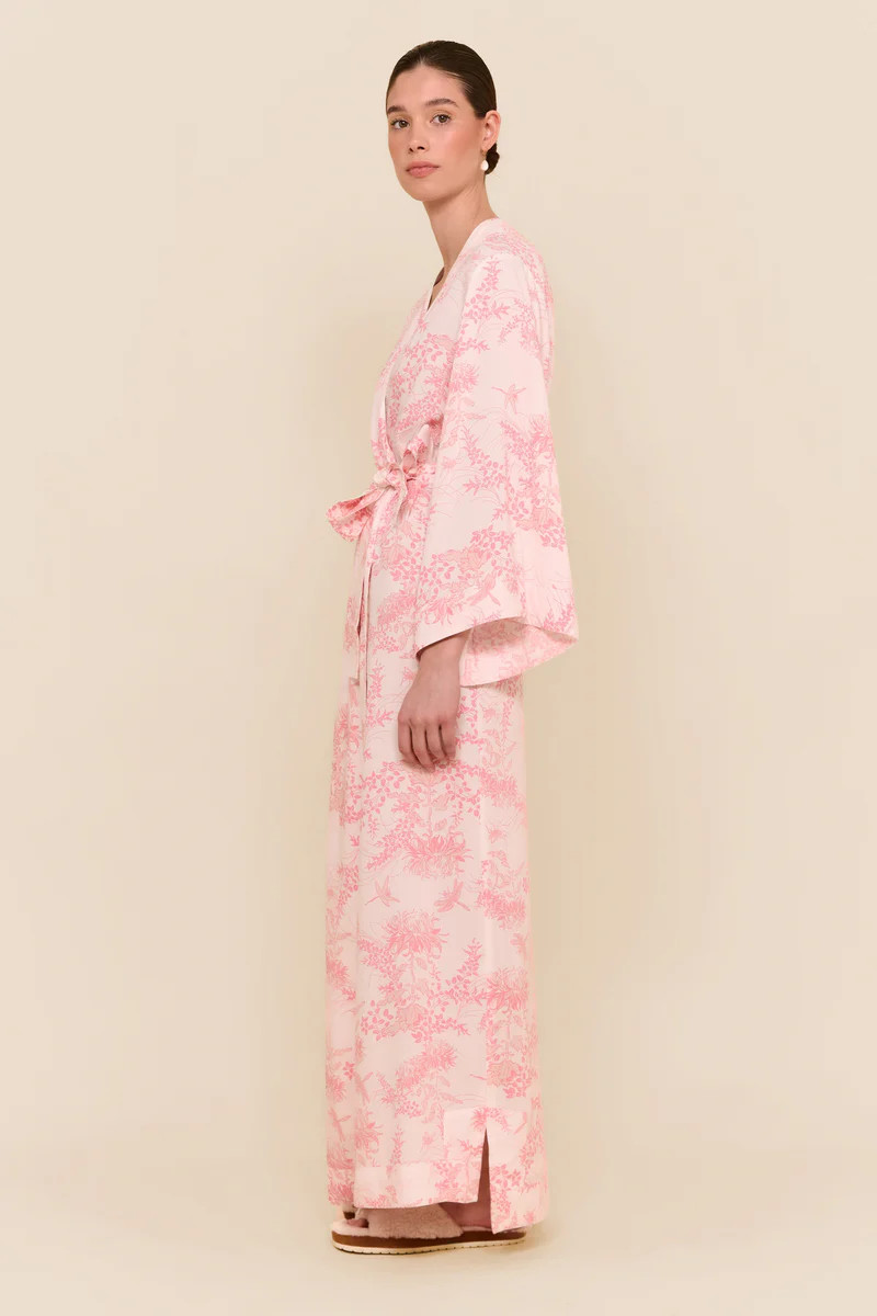 Alice Kimono Robe - Long - Summer Toile - Pink | Piyama